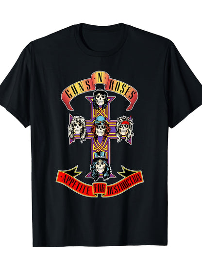 Guns N 'Roses Official Cross T-shirt - Mens - DATNEWDRIP