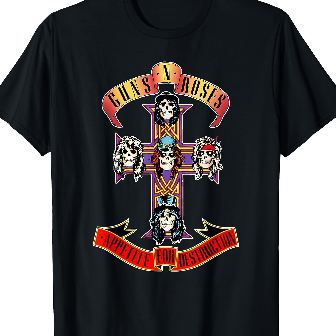Guns N 'Roses Official Cross T-shirt - Mens - DATNEWDRIP