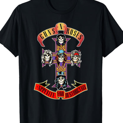 Guns N 'Roses Official Cross T-shirt - Mens - DATNEWDRIP