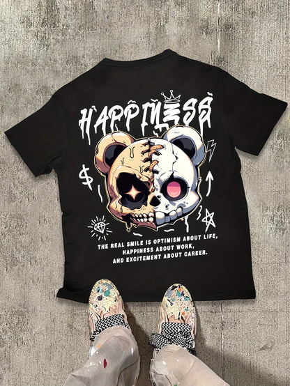 Happiness Patched Bear T-Shirt - Mens - DATNEWDRIP