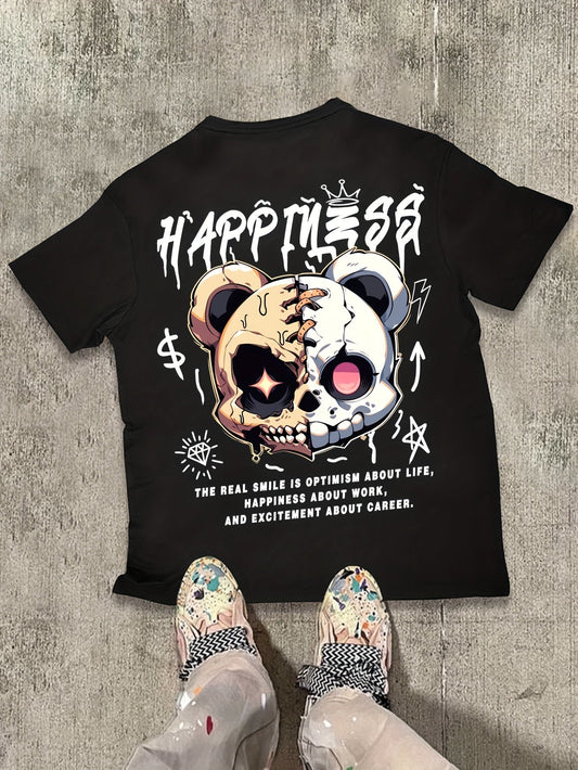 Happiness Patched Bear T-Shirt - Mens - DATNEWDRIP