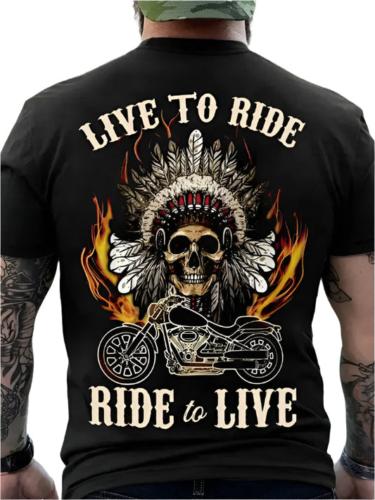 Live To Ride Ride To Live T-Shirt - Mens - DATNEWDRIP