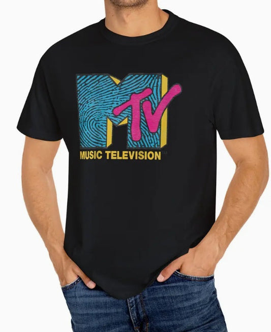 MTV Blue Fingerprint T-Shirt - Mens - DATNEWDRIP