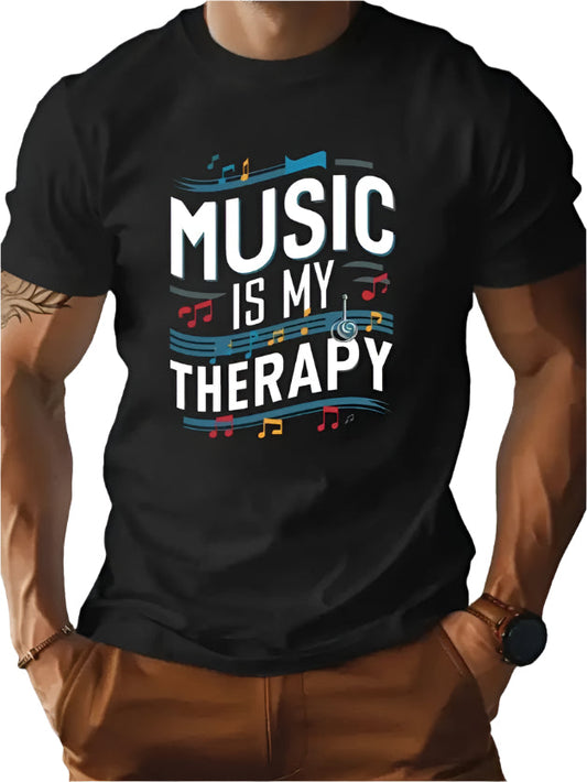 Music Is My Therapy T-Shirt - Mens - DATNEWDRIP