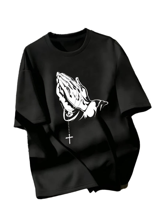 Praying Hands T-Shirt - Mens - DATNEWDRIP