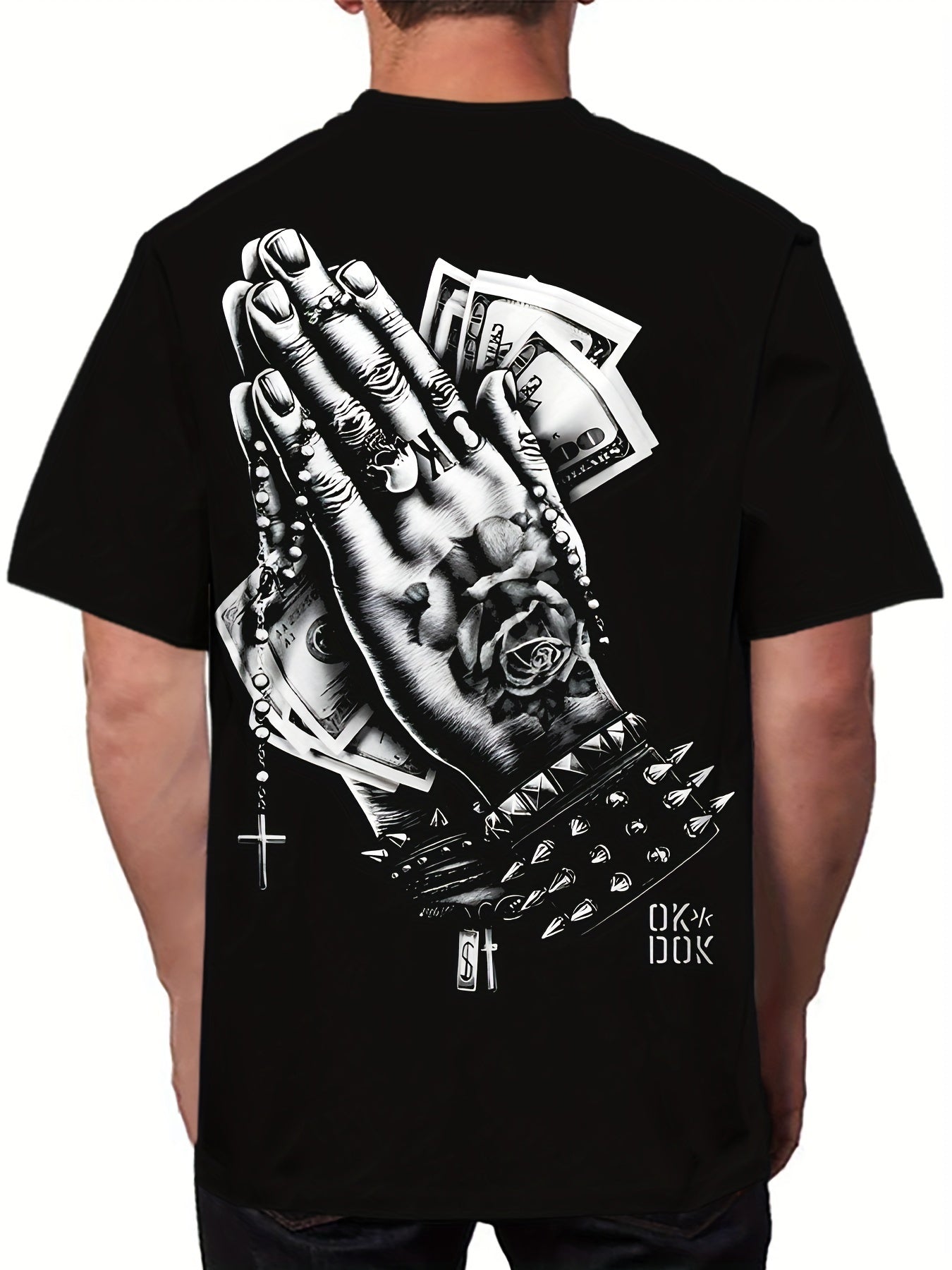 Praying Money Hands T-Shirt - mens - DATNEWDRIP