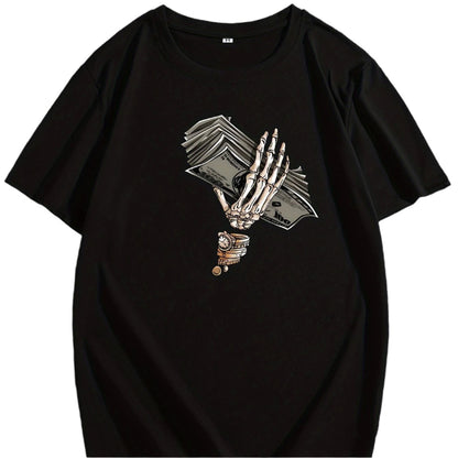 Skeleton Cash Grab T-Shirt - Mens - DATNEWDRIP