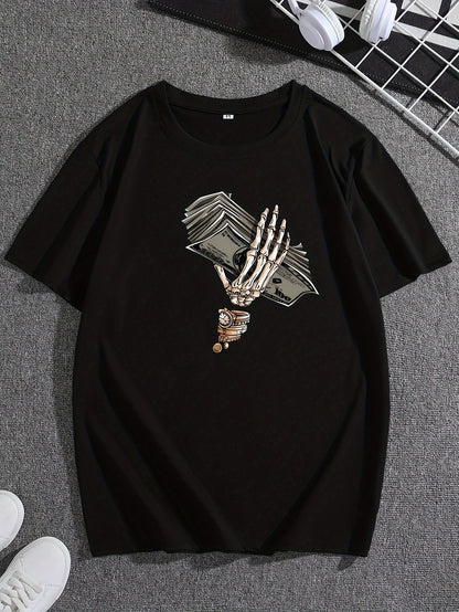 Skeleton Cash Grab T-Shirt - Mens - DATNEWDRIP