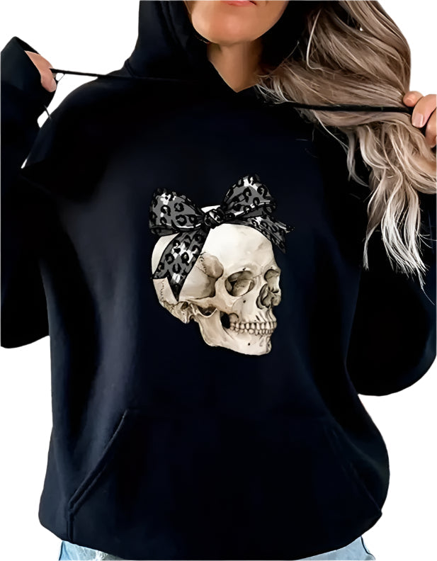 Skull And Bows Hoodie - Womens - DATNEWDRIP