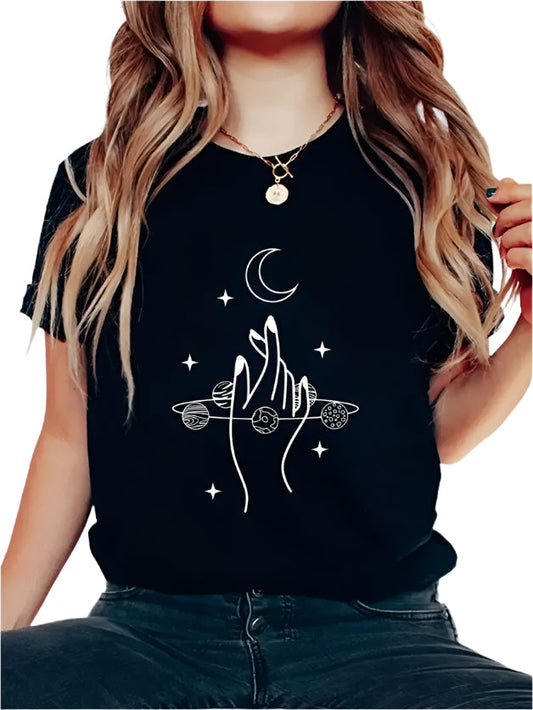 Spinning The Moon T-Shirt- Womens - DATNEWDRIP