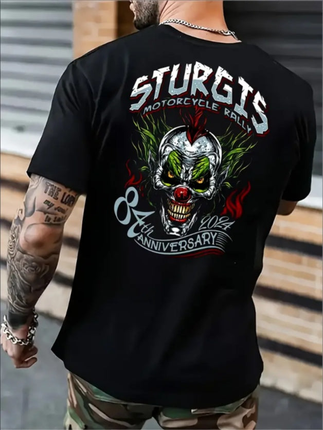 Sturgis Motorcycle Rally Crazy Clown T-Shirt - Mens - DATNEWDRIP