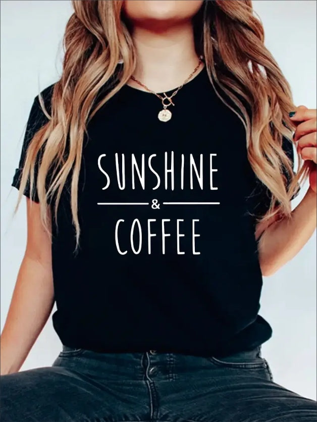 Sunshine & Coffee T-Shirt - Womens - DATNEWDRIP