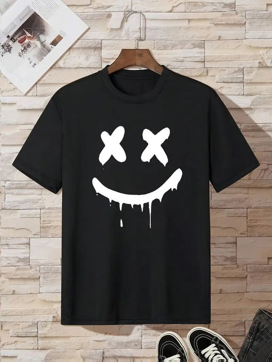 XX Smiley Men's Printed Short-sleeved T-shirt - DATNEWDRIP
