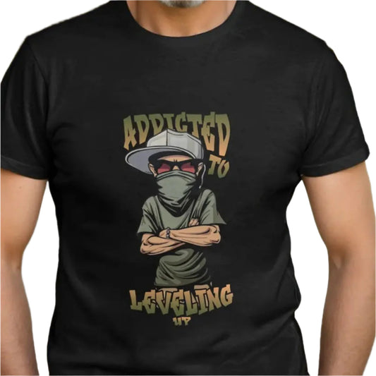 Addicted To Leveling Up T-Shirt - Mens - DATNEWDRIP