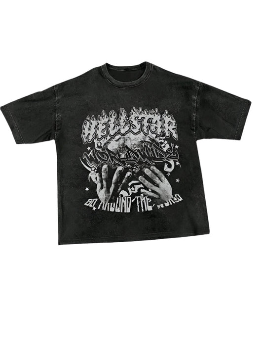 Hellstar Worldwide T-Shirt - Mens - DATNEWDRIP