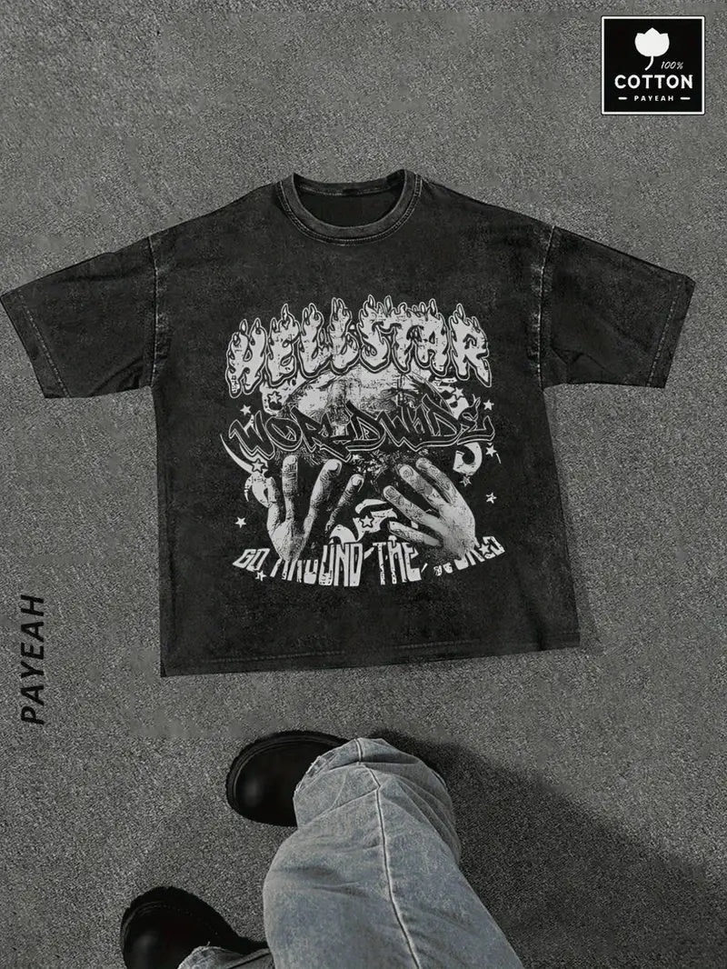 Hellstar Worldwide T-Shirt - Mens - DATNEWDRIP