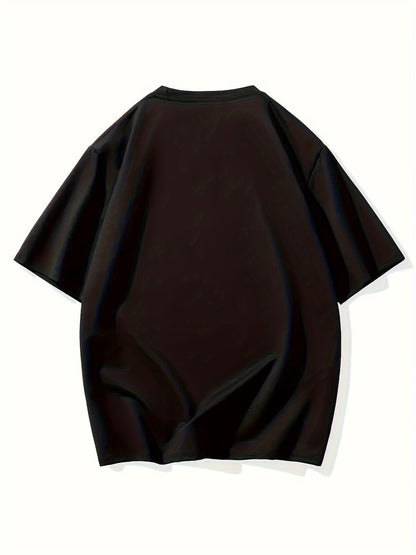 Back view of DatNewDrip Roots One Love t-shirt in black, showcasing its relaxed oversized fit